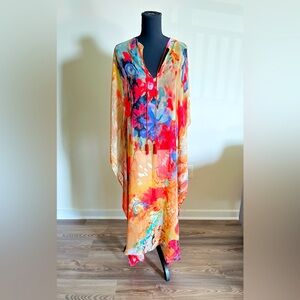 New Without Tag-Vibrant  Beach Pool Cover Up Style Kaftan in a stylish design